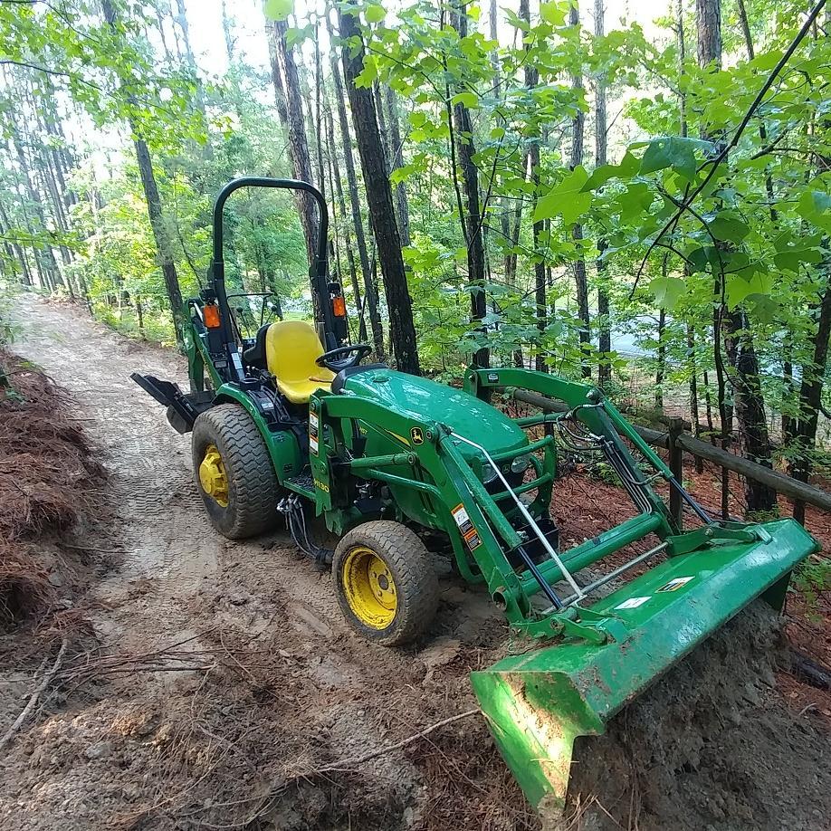 A way better way to spend memorial day than at a rainy BBQ. We cut a mostly level path across this hill so we can put in another 350ft of 8ft tall deer fence while my dad is here this week.
