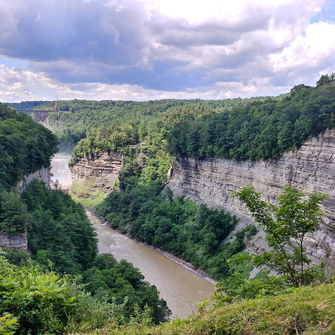 Taking in some western New York scenery. I had no idea that was voted the Best State Park in the country! Just gorge-ous!