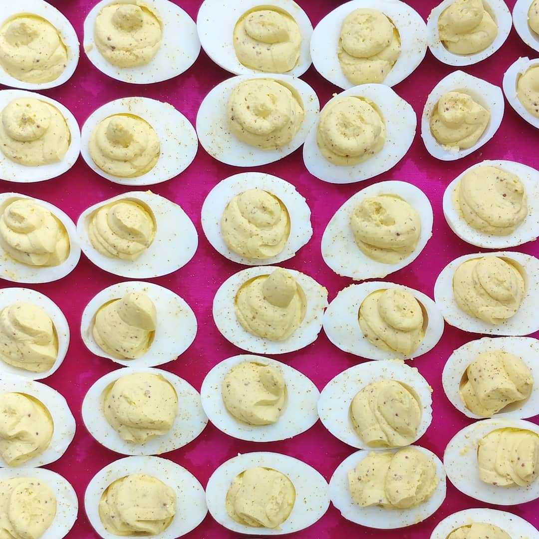 50 deviled eggs! Way to go girls!