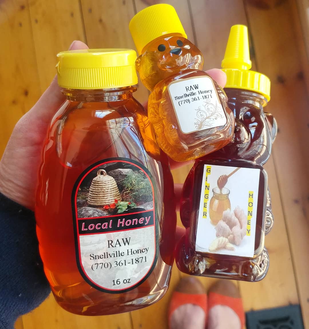 I like to support my farmer's market friends all year long! I was out of my favorite honey and market season in Georgia is over so I reached out to The Snellville Bee Guy to stock up. The is fantastic in hot tea when you're feeling sick! His number is right there on the bottle if you need some too! (His name is Edward but he definitely responds to Bee Guy.)